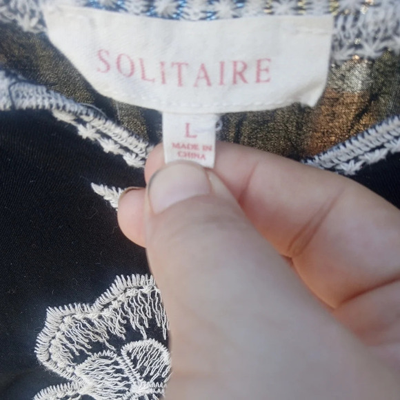 Anthropologie Black and Cream Floral Blouse - Picture 7 of 10